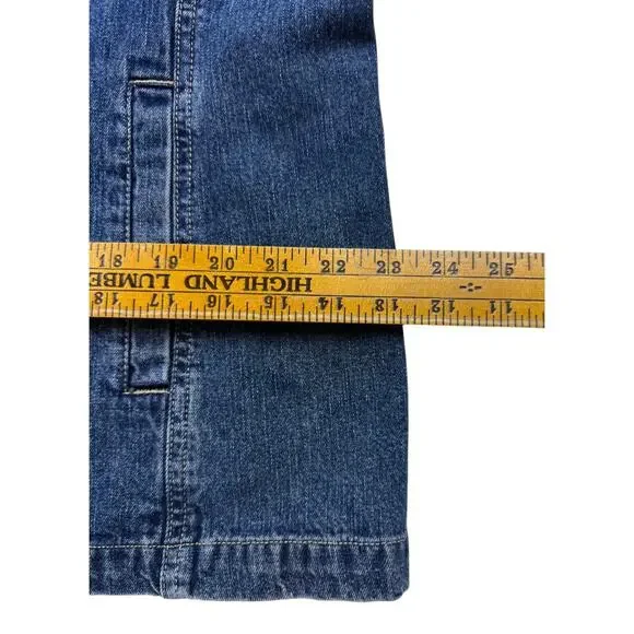 Field Gear Denim Chore Barn Coat Womens Large Blue Denim 90s Cotton Jean Jacket - Picture 6 of 7